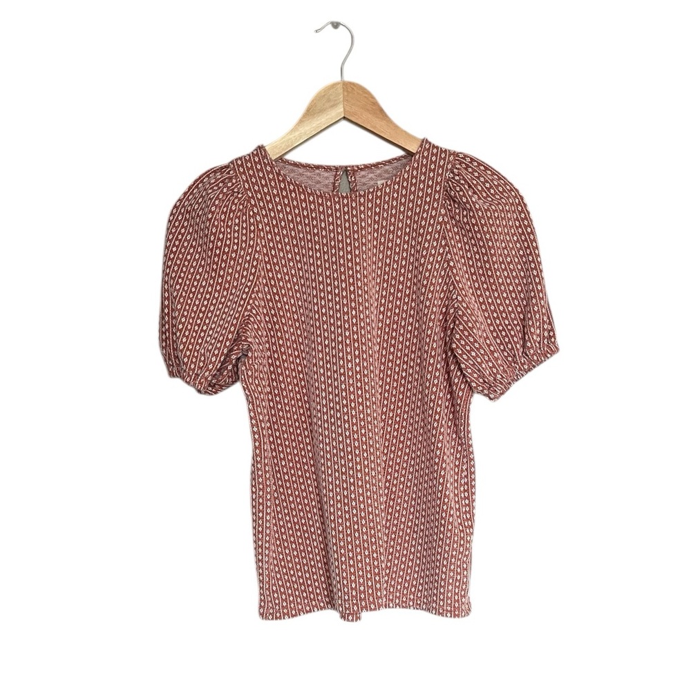 Madewell Jacquard Puff-Sleeve Top